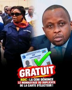 RDC : La CENI rappelle la nécessité de la gratuité du duplicata de la carte d'électeur et sanctionne des agents pour monnayage 